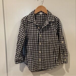 Gap Kids Checkered Shirt - Navy and White